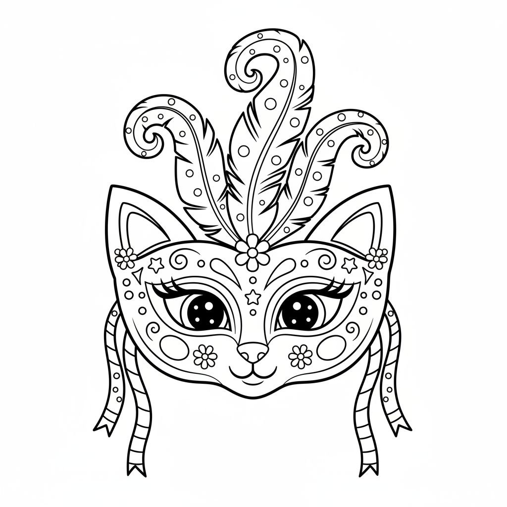 Coloriage masque pour carnaval coloriage 4