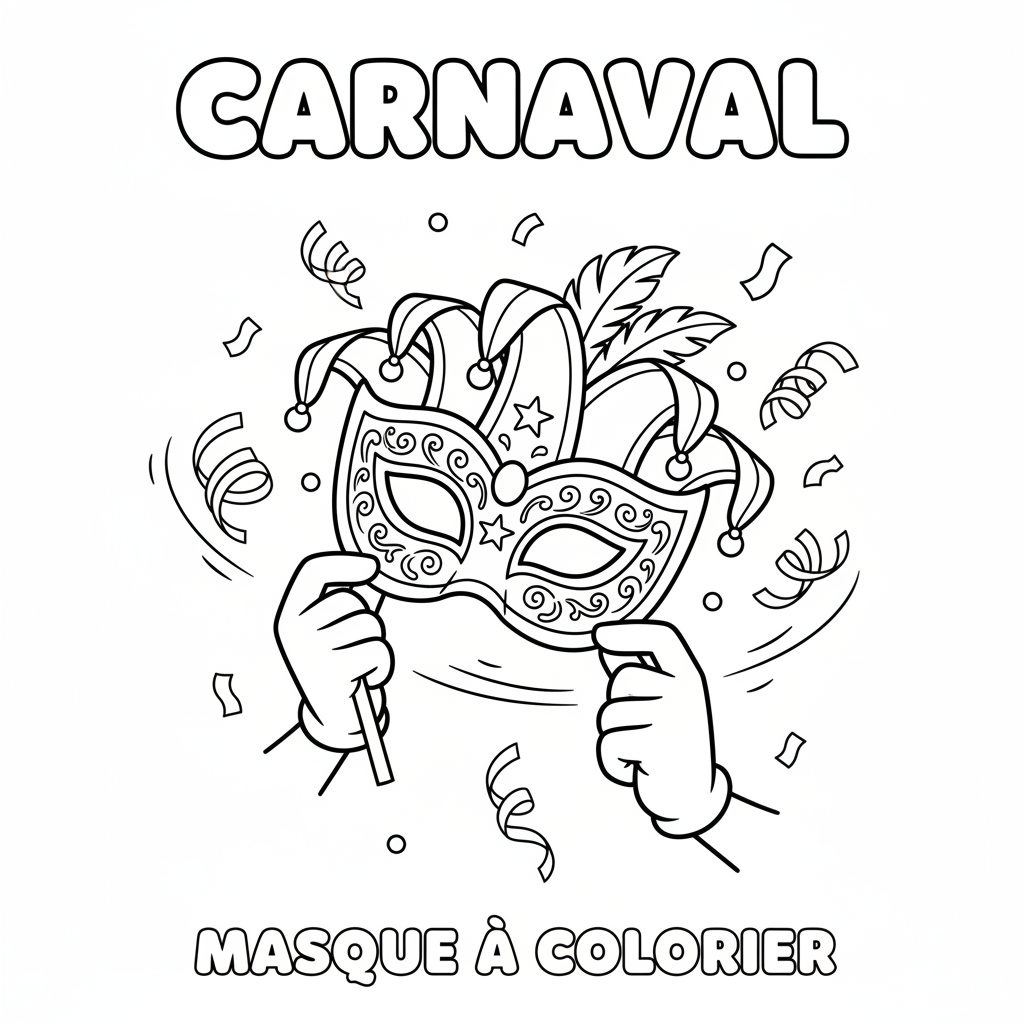 Coloriage masque pour carnaval coloriage 5