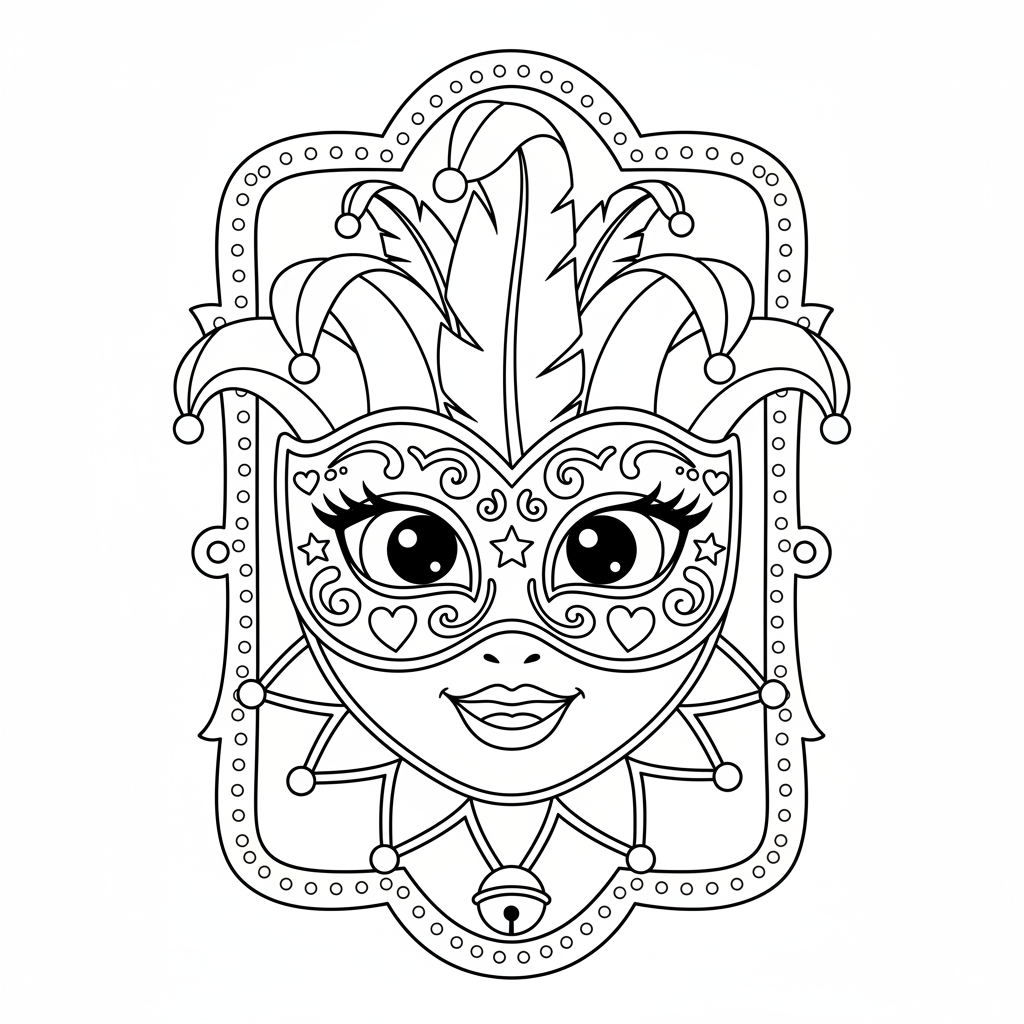 Coloriage masques coloriage 4