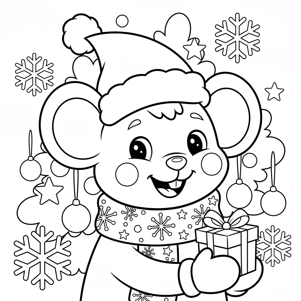 Coloriage mickey noel coloriage 4
