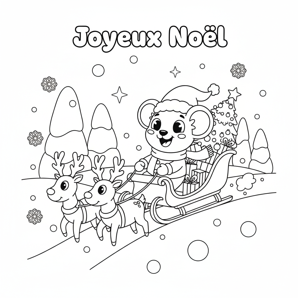 Coloriage mickey noel coloriage 5