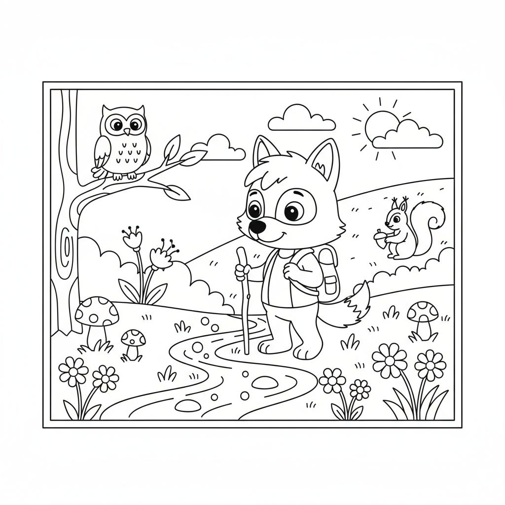 Coloriage mini loup coloriage 3