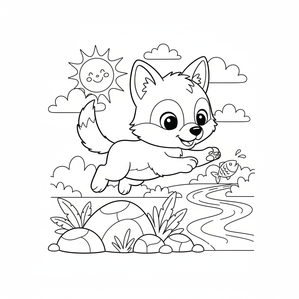 Coloriage mini loup coloriage 5