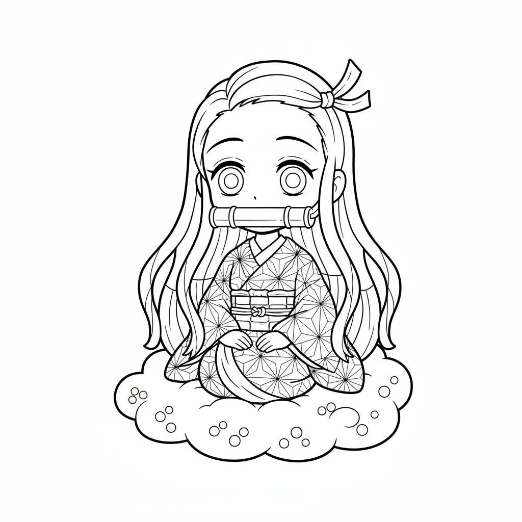 Coloriage nezuko coloriage