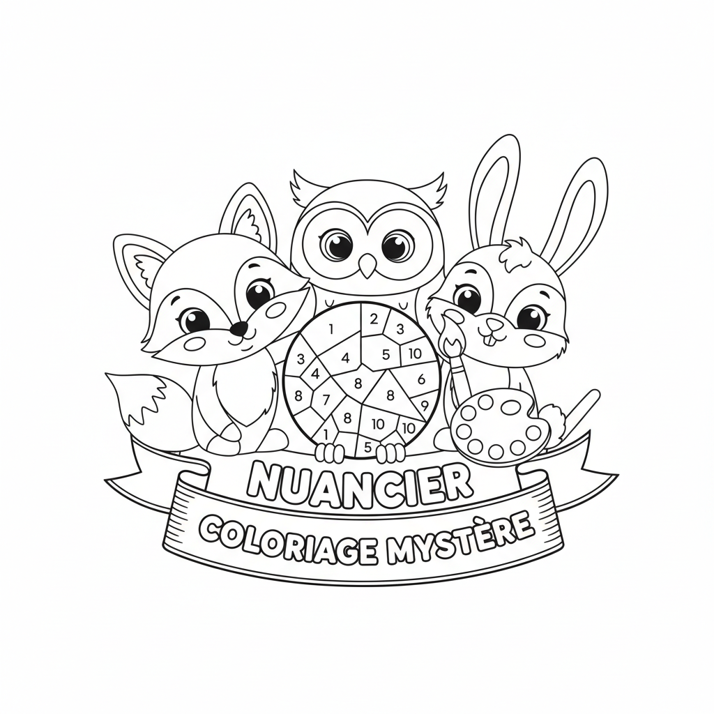 Coloriage nuancier coloriage mystere 4