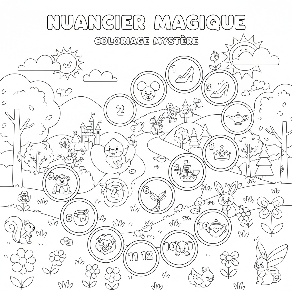 Coloriage nuancier coloriage mystère disney 3