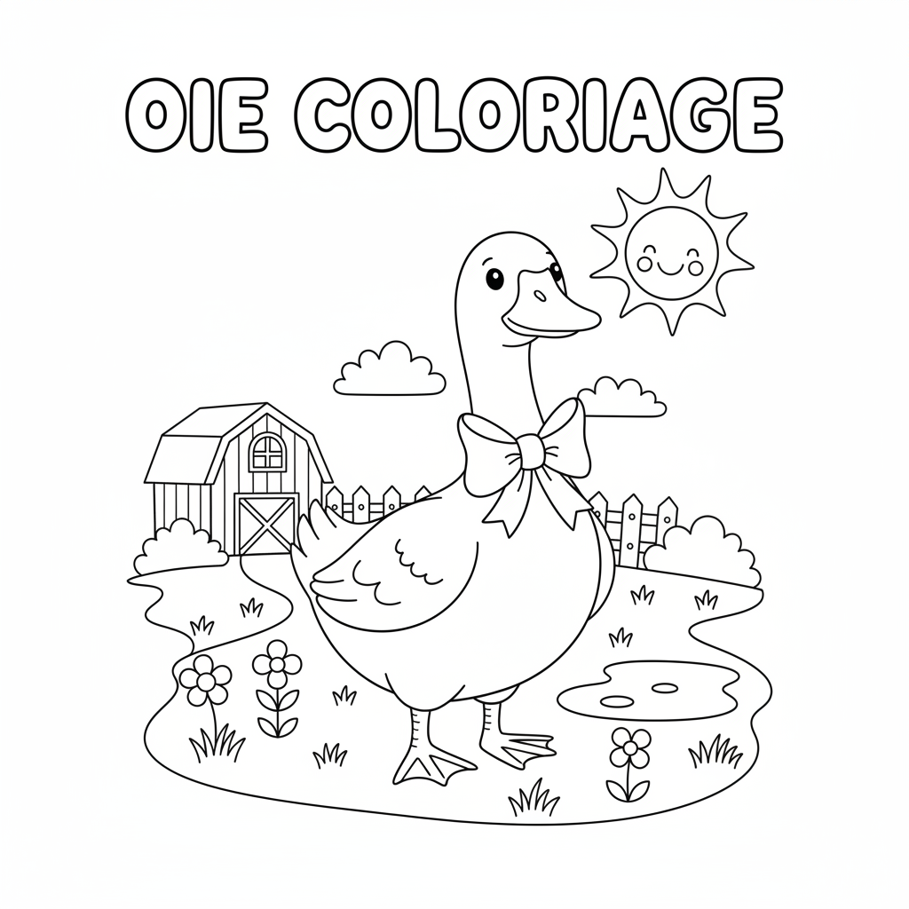 Coloriage oie coloriage