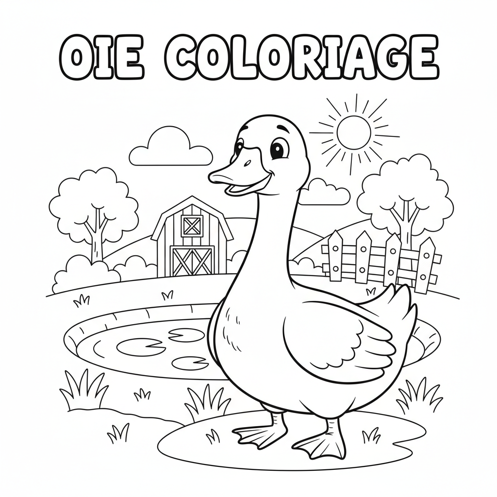 Coloriage oie coloriage 3