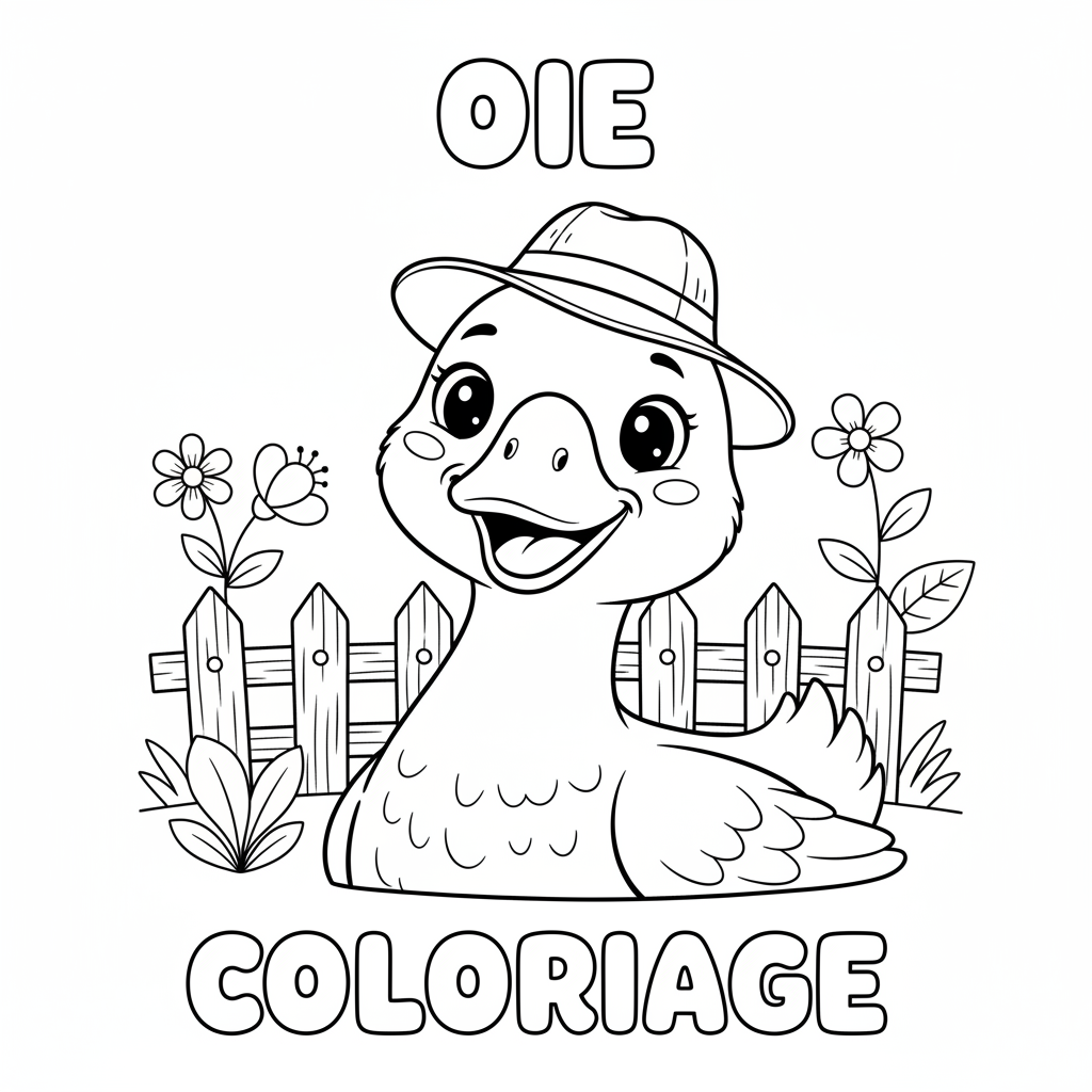 Coloriage oie coloriage 4