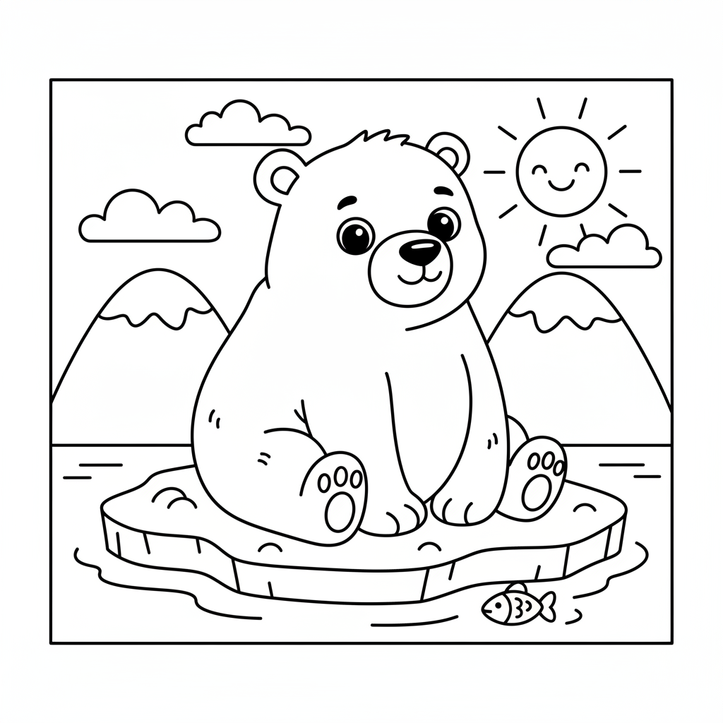 Coloriage ours polaire coloriage