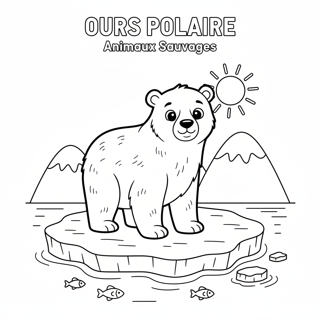 Coloriage ours polaire coloriage 2
