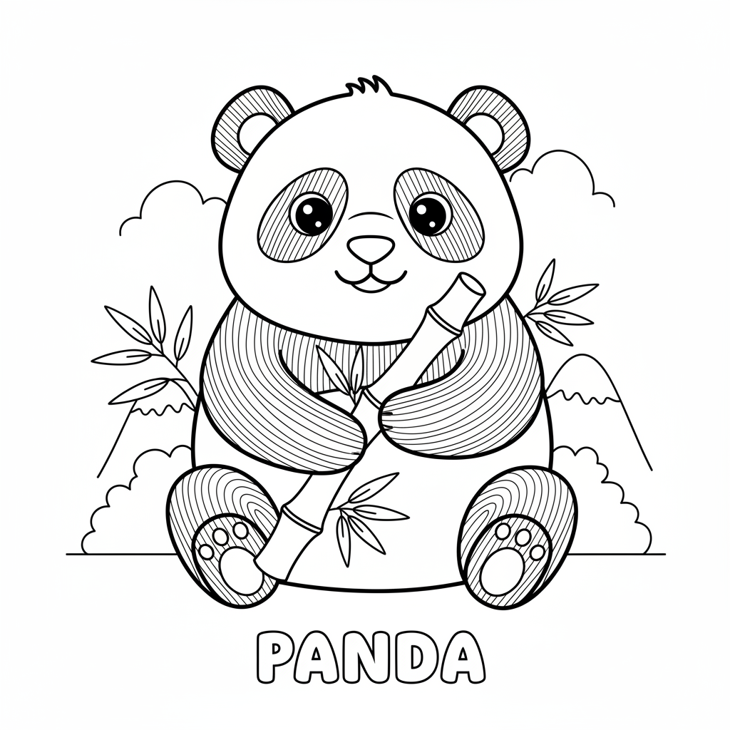 Coloriage panda coloriage