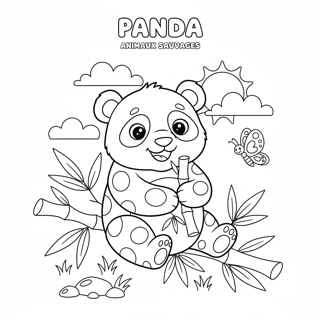 Coloriage panda coloriage 2
