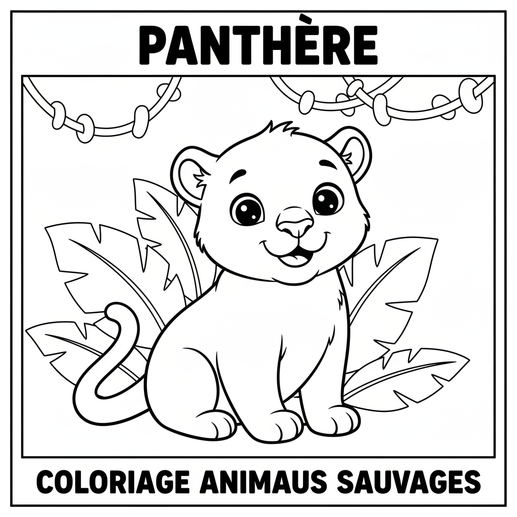 Coloriage panthère coloriage