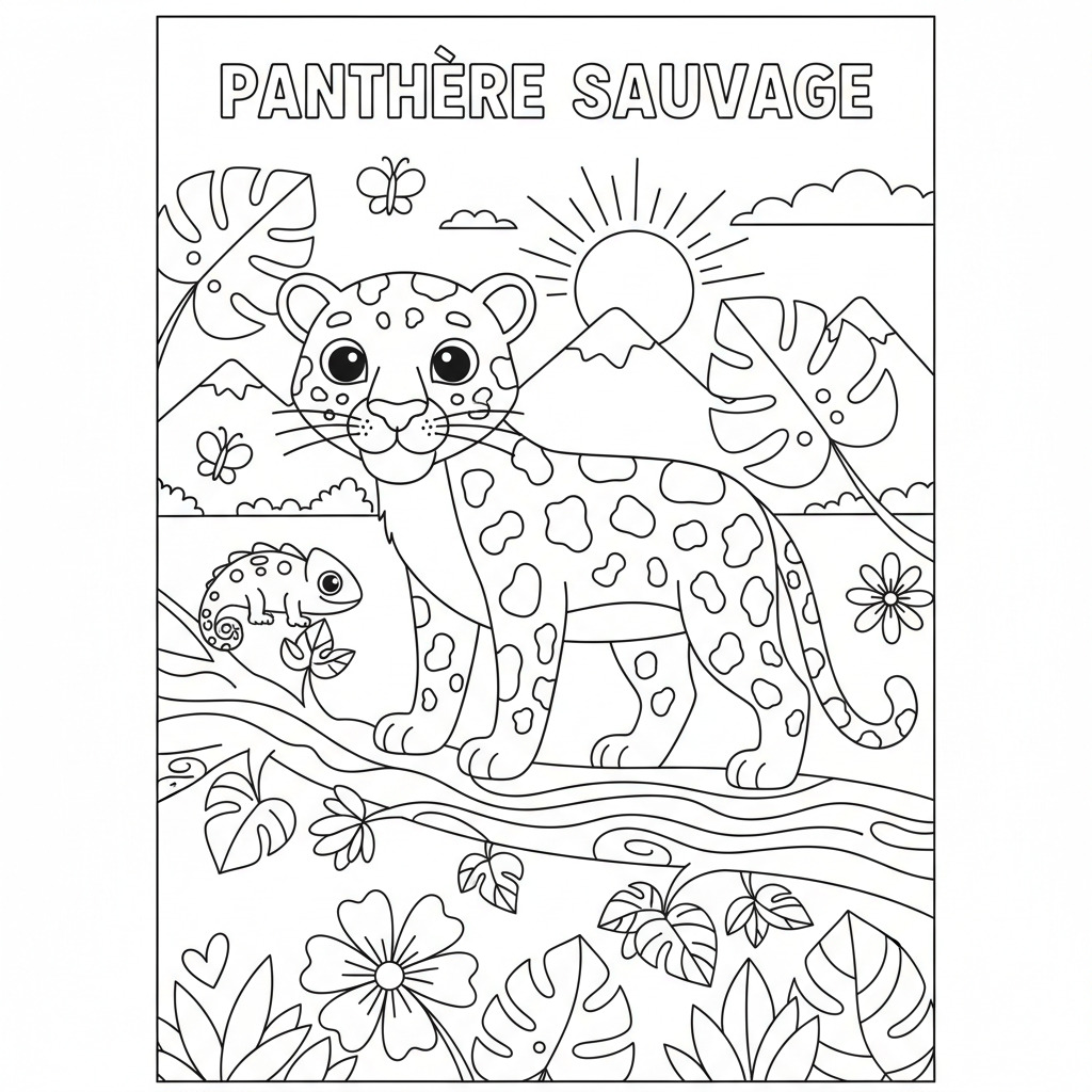Coloriage panthère coloriage 2