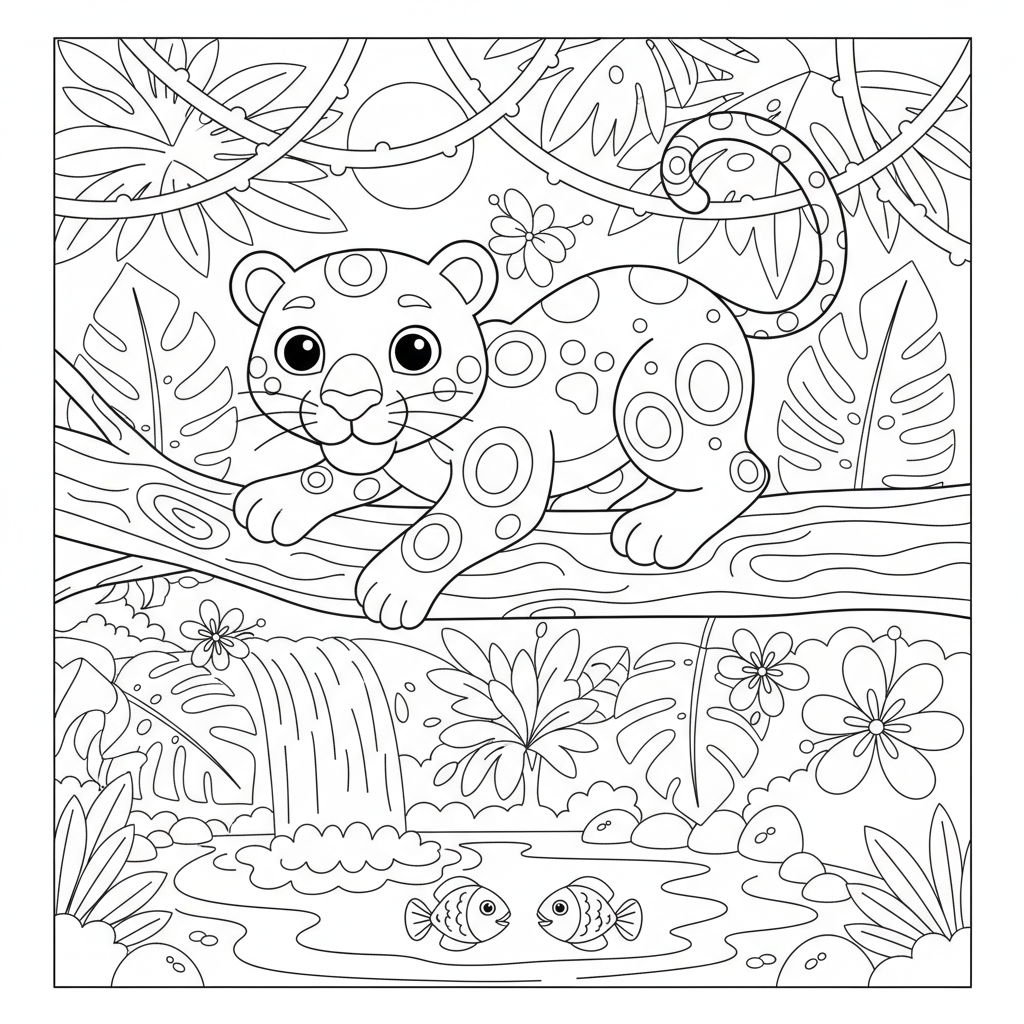 Coloriage panthère coloriage 3