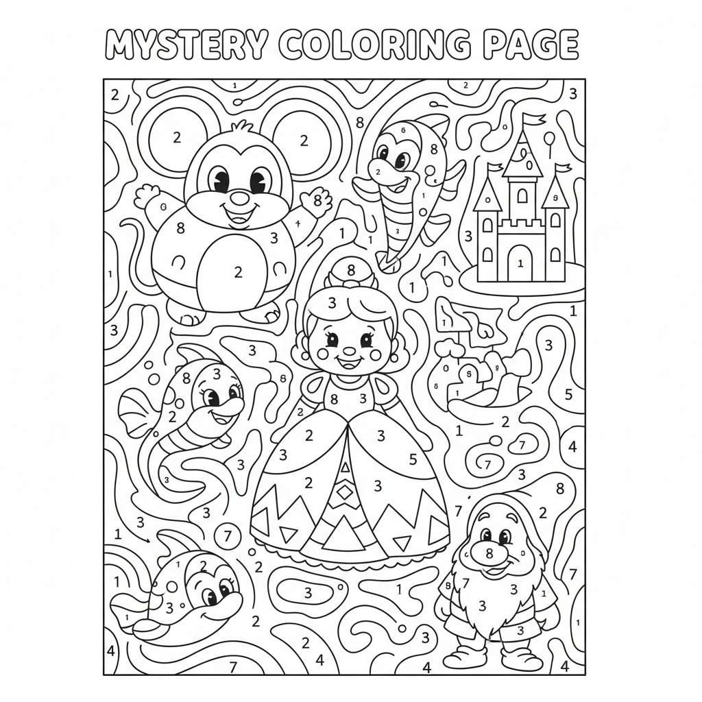 Pdf Coloriage Mystere Disney à Imprimer Gratuitement