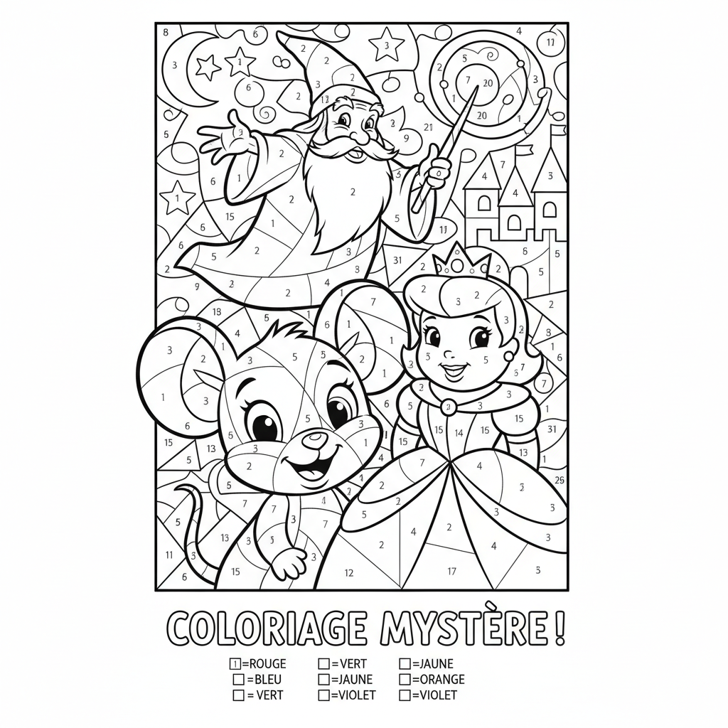 Coloriage pdf coloriage mystere disney 4