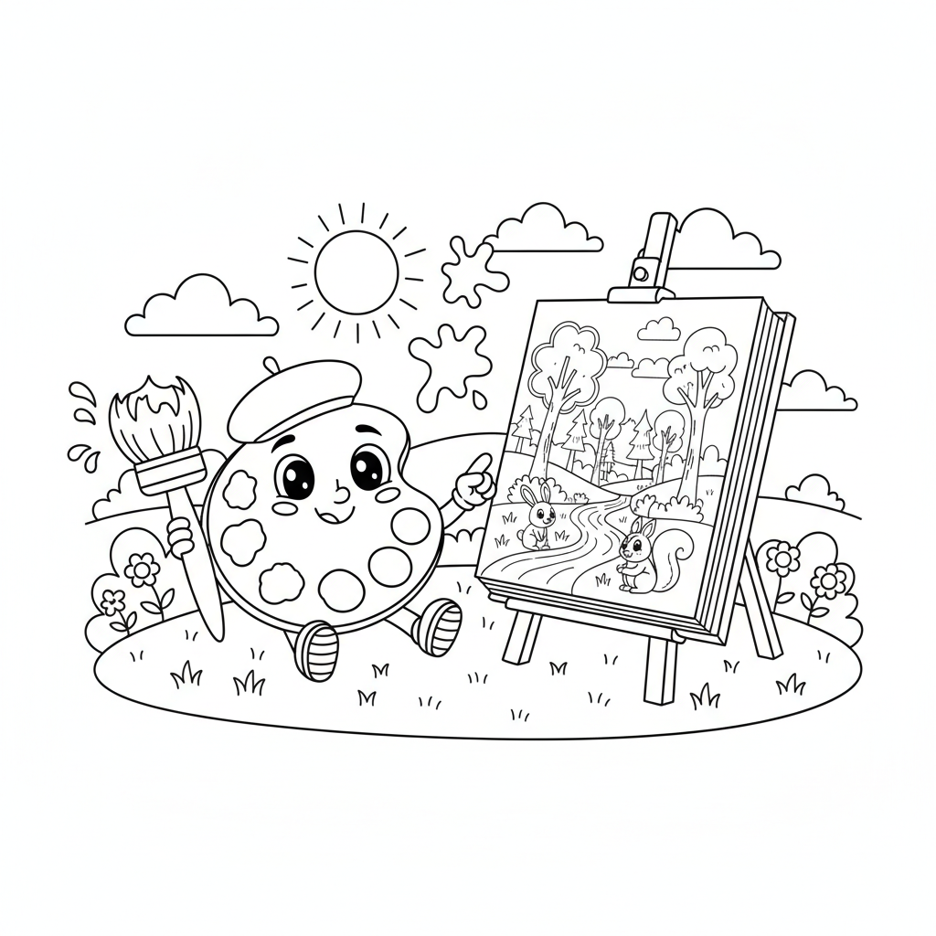 Coloriage peinture coloriage 3