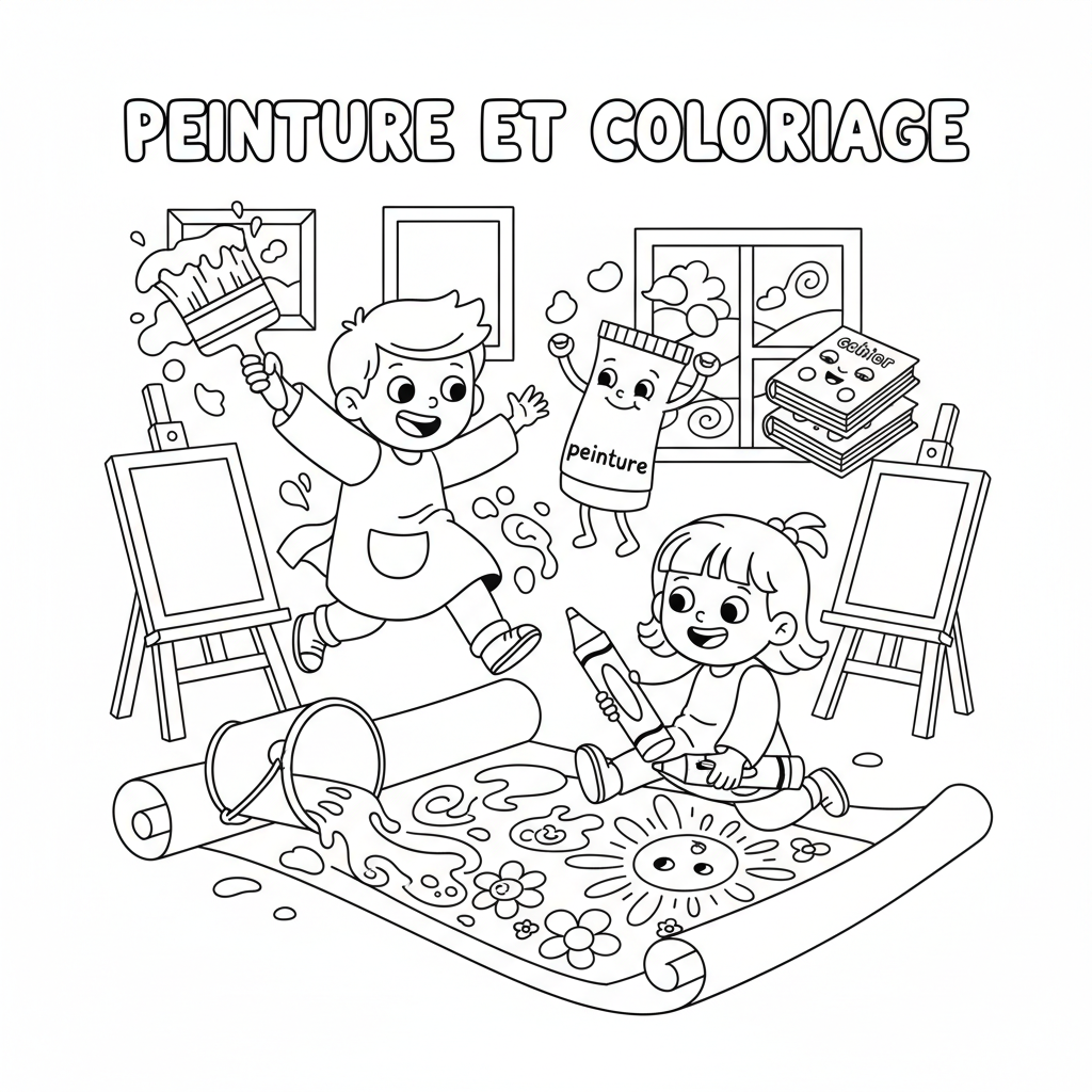 Coloriage peinture et coloriage 5