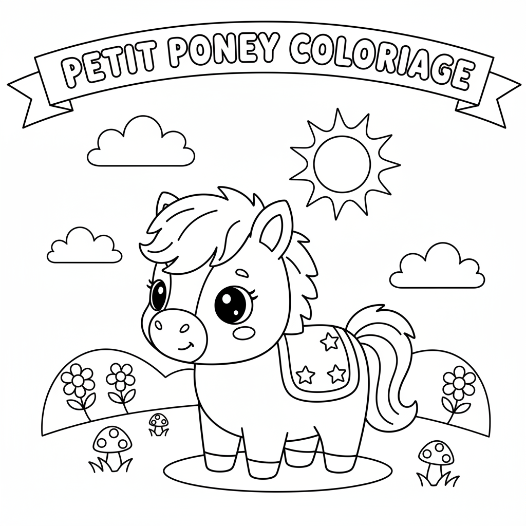 Coloriage petit poney coloriage