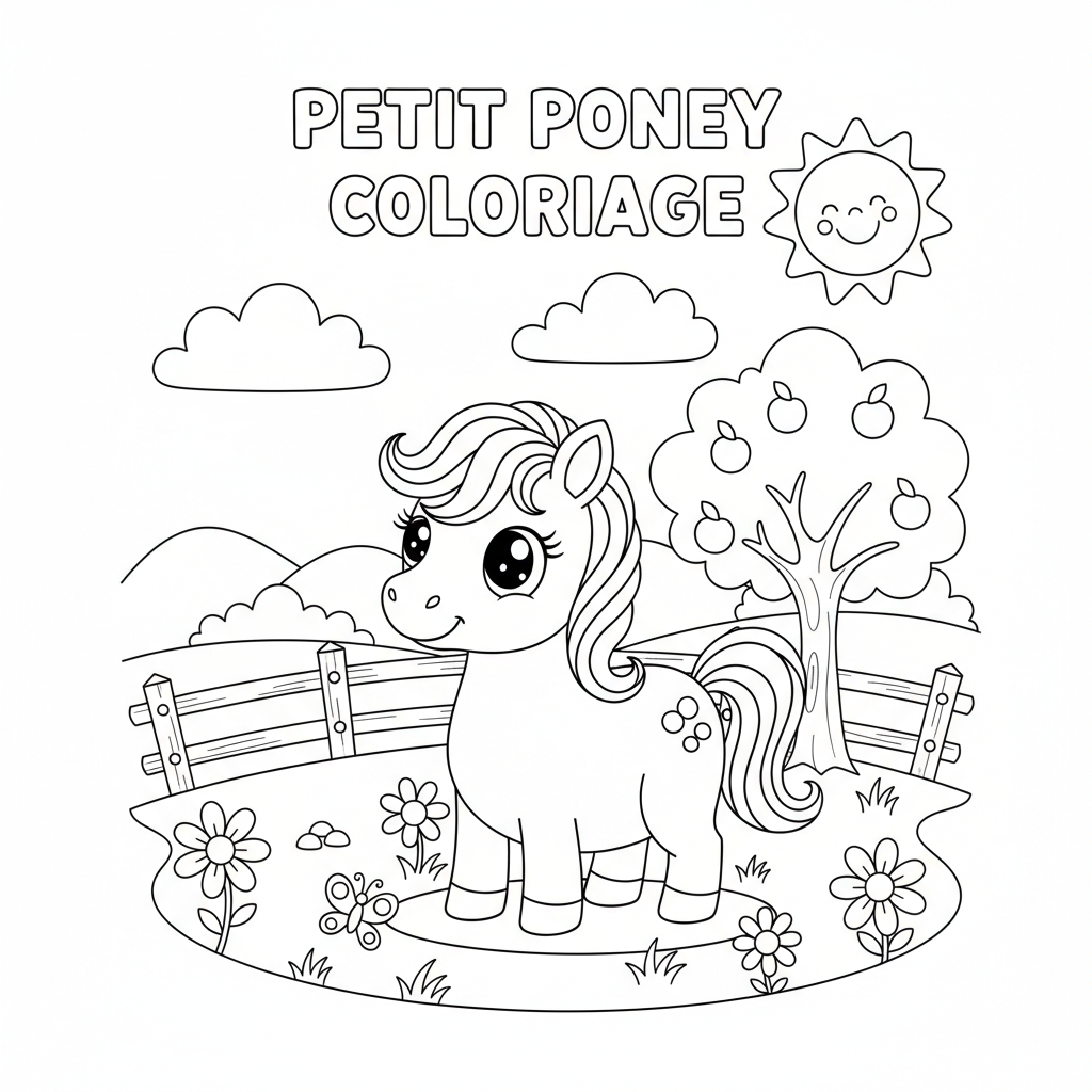Coloriage petit poney coloriage 3
