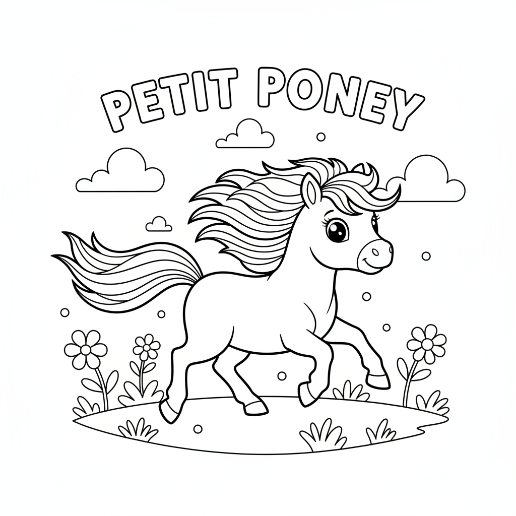Coloriage petit poney coloriage 5