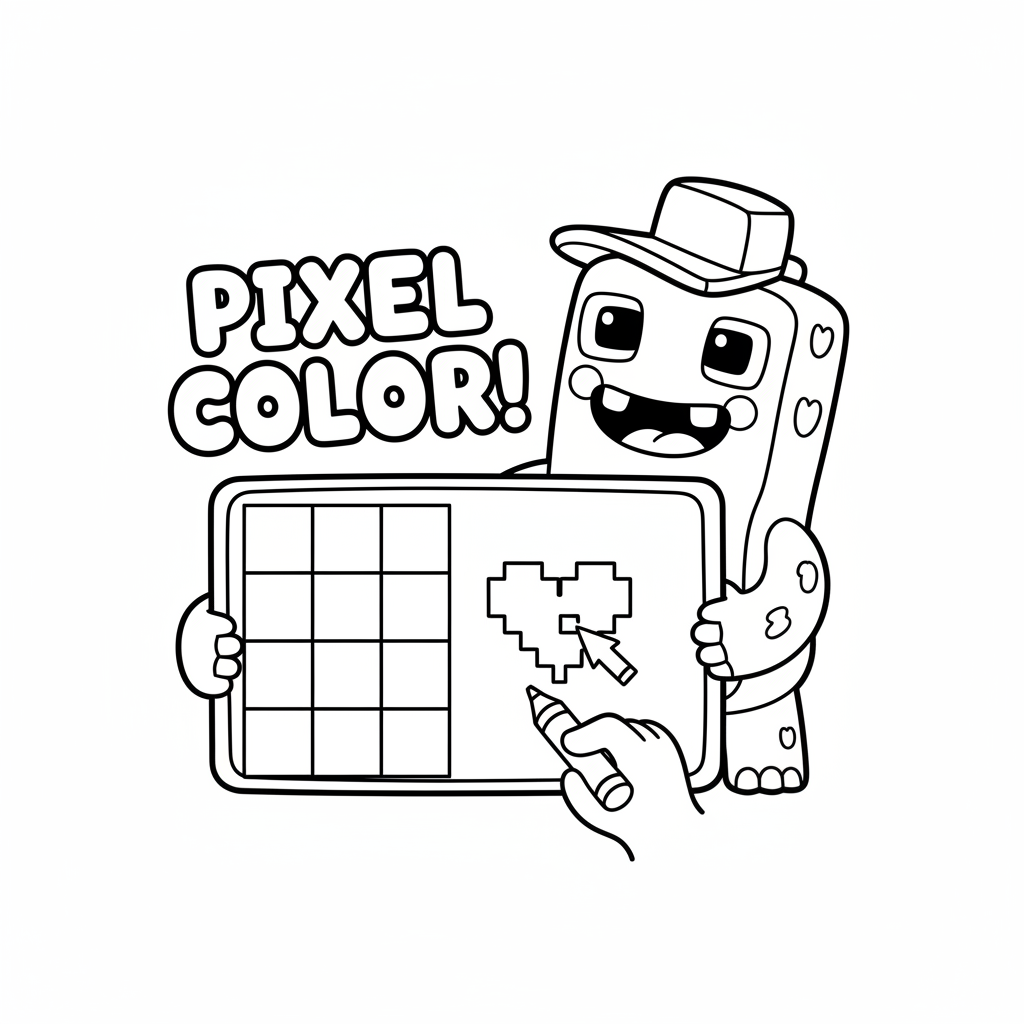 Coloriage Pixel Art Jeu De Coloriage Gratuit à Imprimer