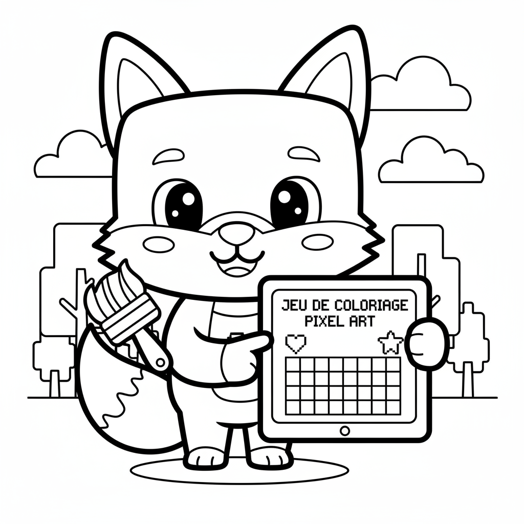 Coloriage pixel art - jeu de coloriage 4
