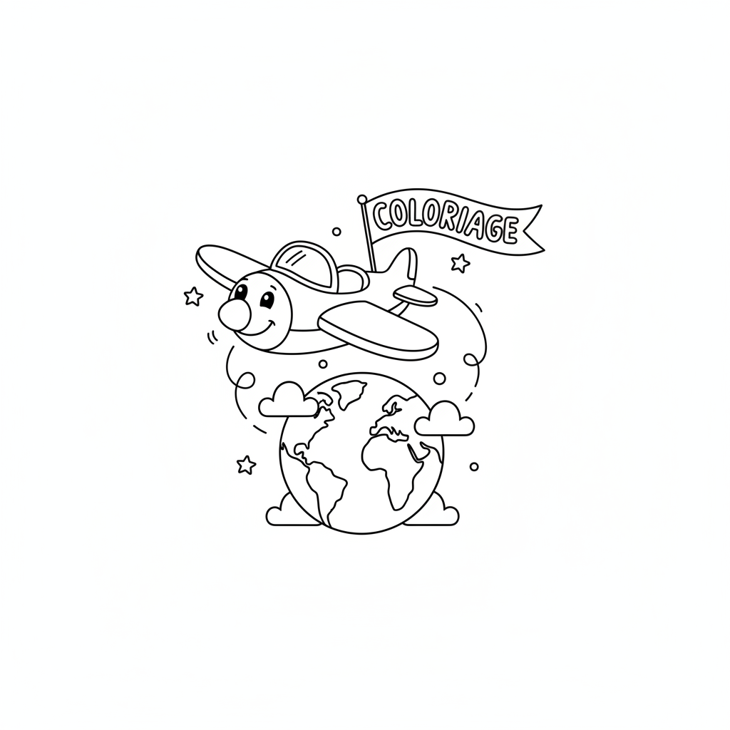 Coloriage planete coloriage