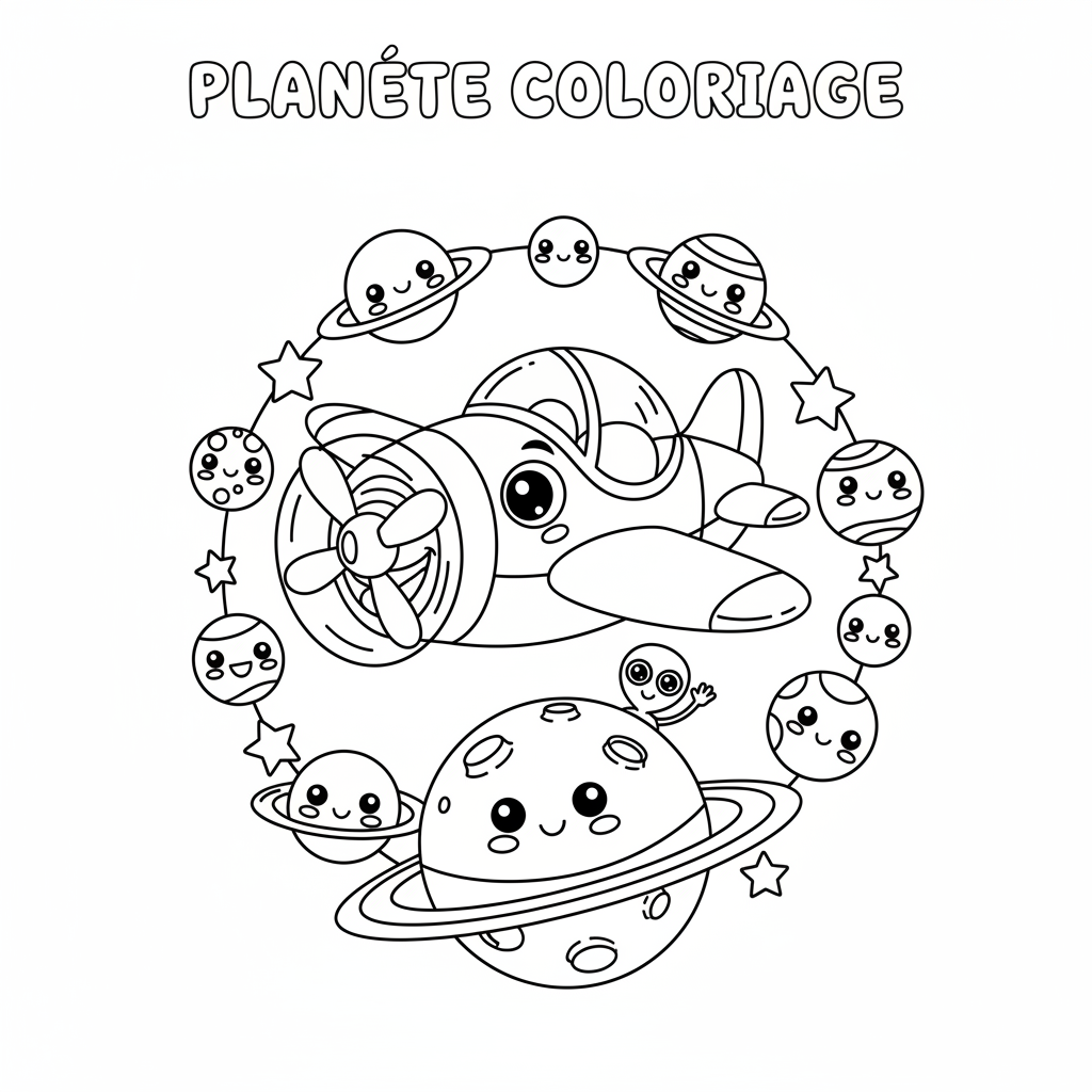 Coloriage planete coloriage 4