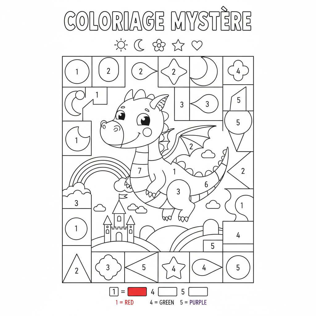 Coloriage poster coloriage mystere