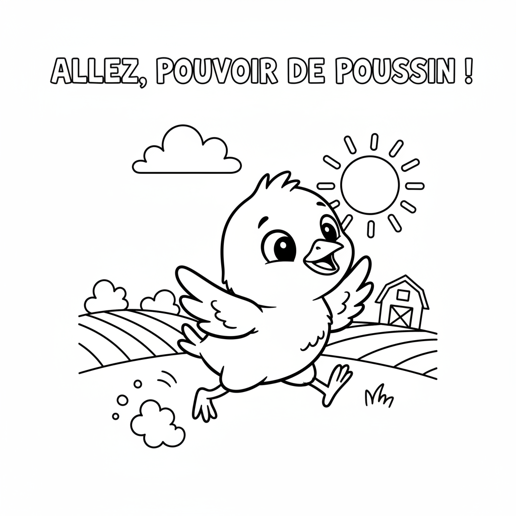 Coloriage poussin coloriage 5