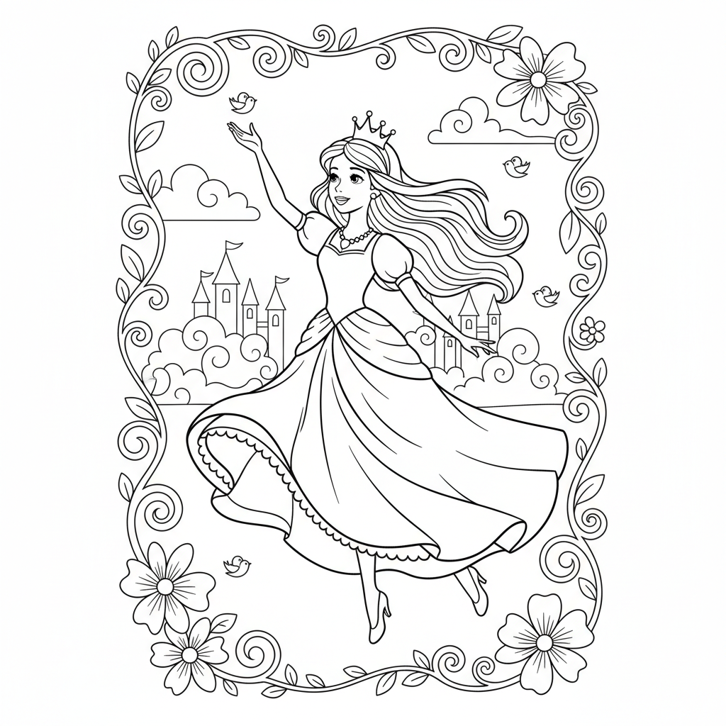 Coloriage princesse coloriage disney 5