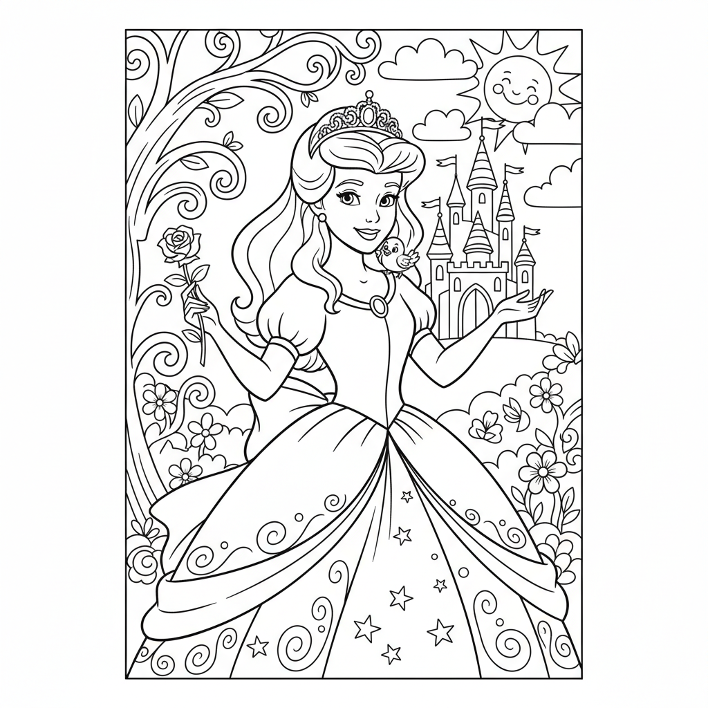 Coloriage princesse disney coloriage 2
