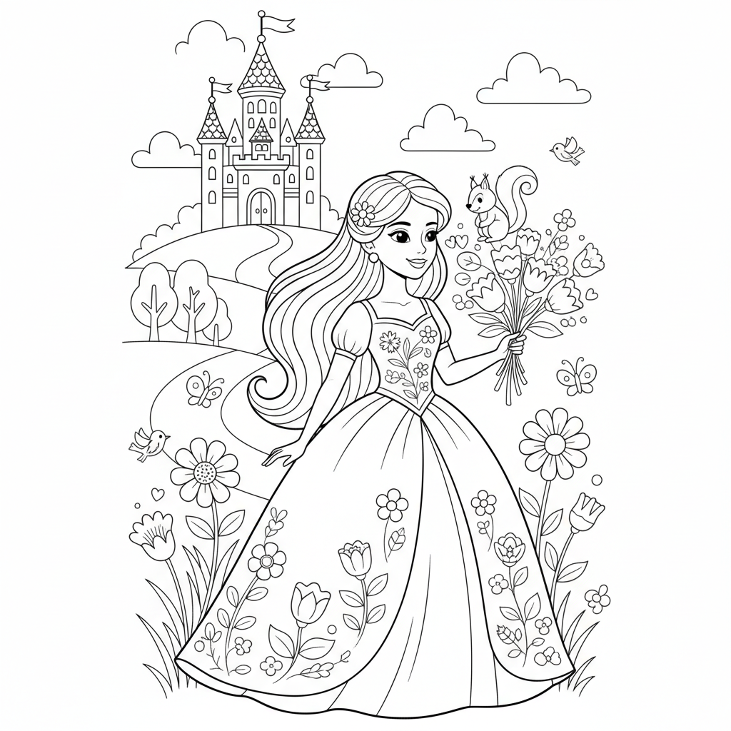 Coloriage princesse disney coloriage 3