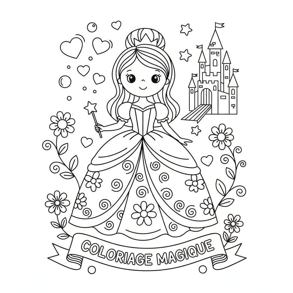 Coloriage princesses disney coloriage 1