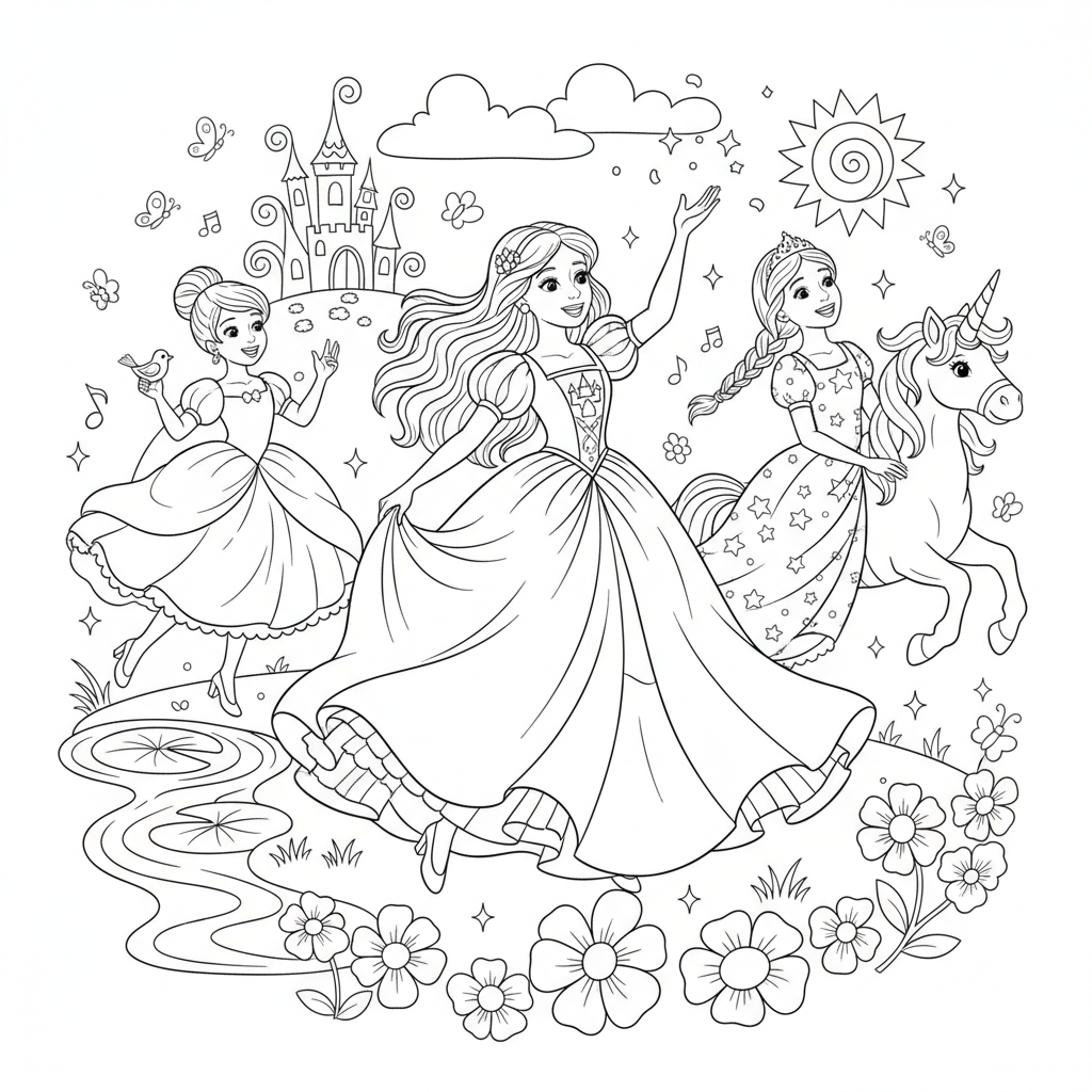 Coloriage princesses disney coloriage à imprimer 5