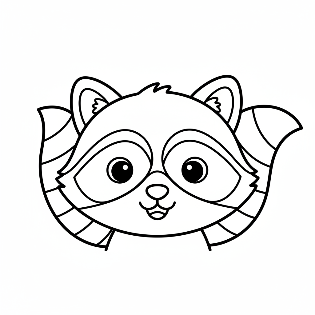 Coloriage raton laveur coloriage 4