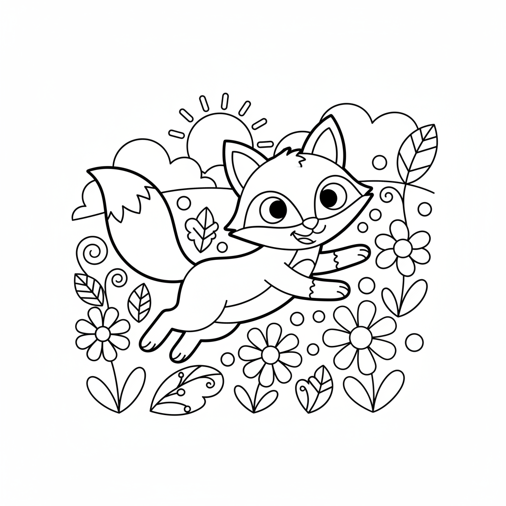 Coloriage renard dessin coloriage 5