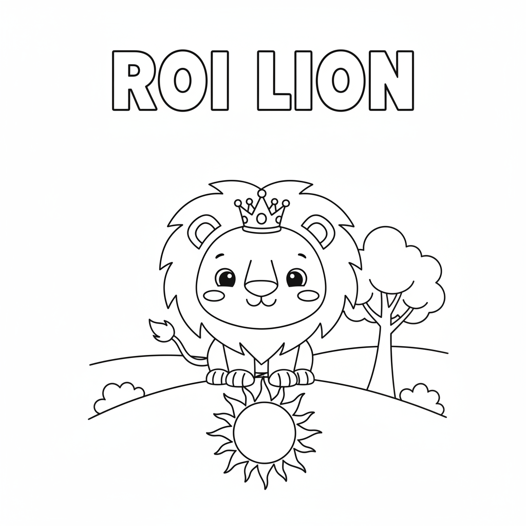 Coloriage roi lion coloriage 1