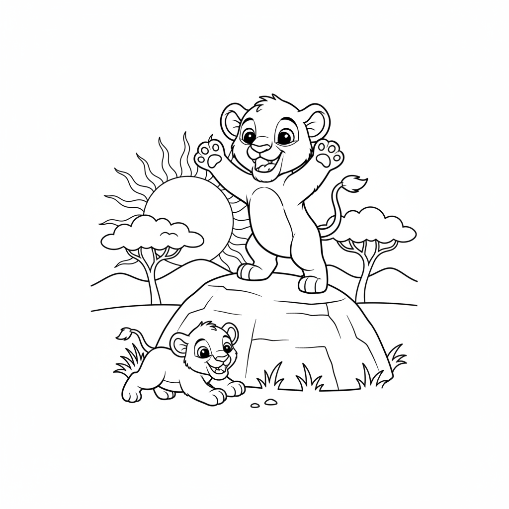 Coloriage roi lion coloriage 5