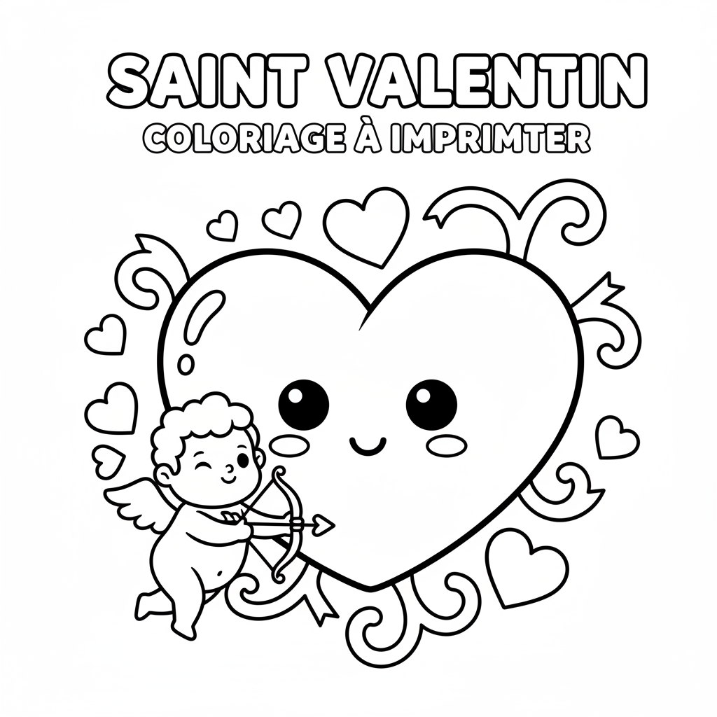 Coloriage saint valentin coloriage imprimer