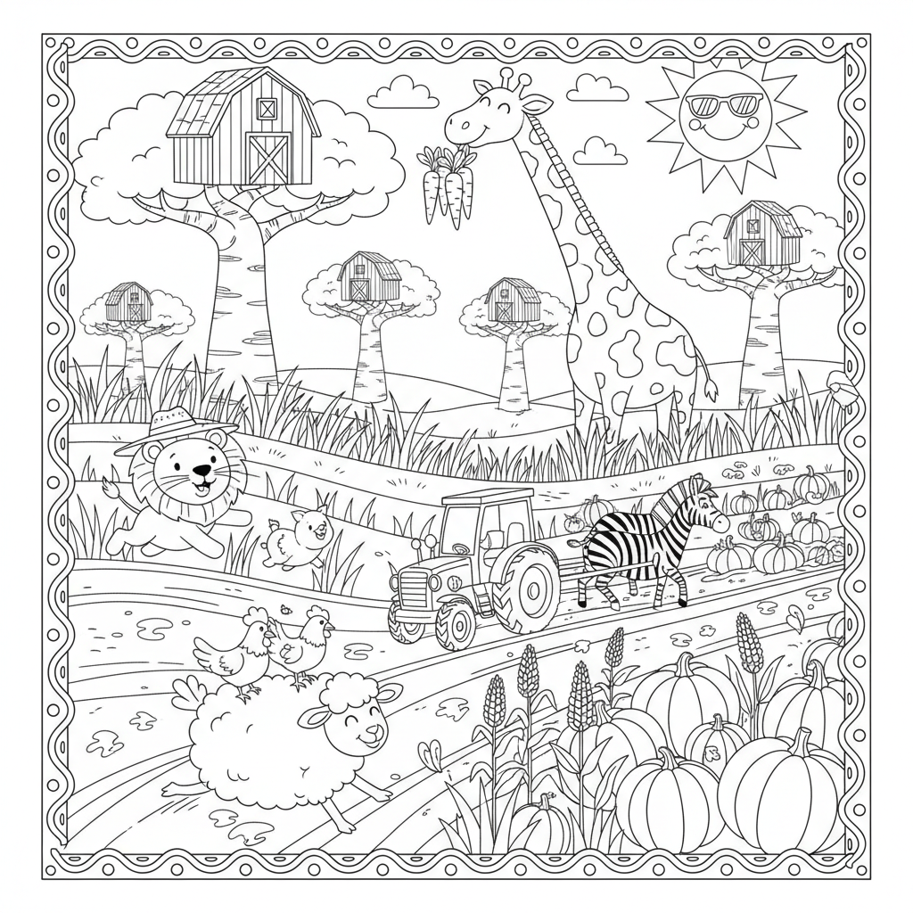 Coloriage savane coloriage 5