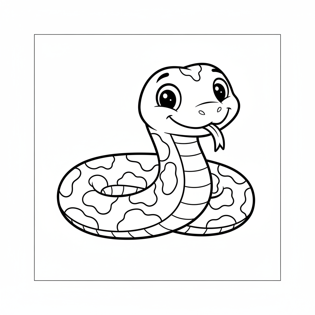 Coloriage serpent coloriage