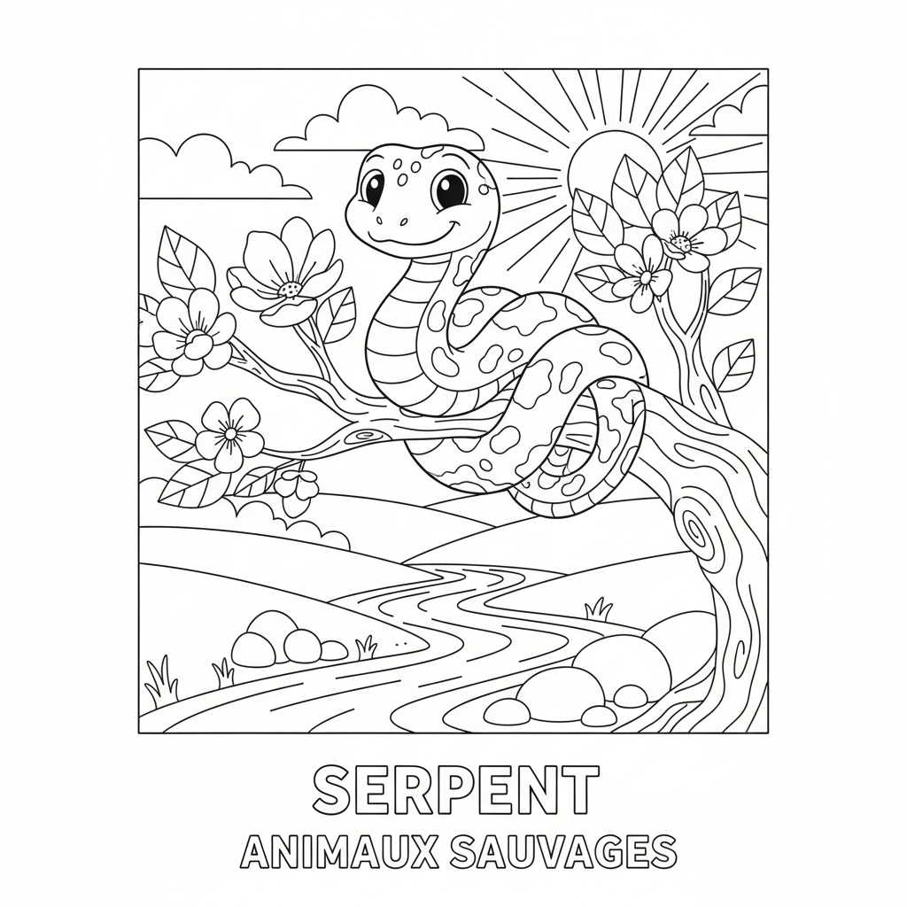 Coloriage serpent coloriage 3