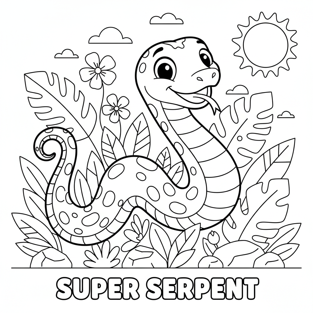 Coloriage serpent coloriage 5