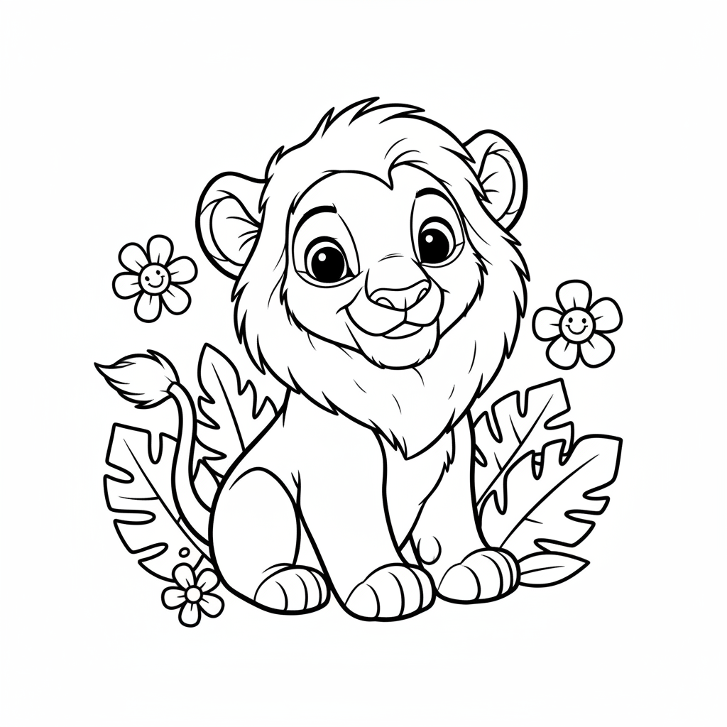Coloriage Simba Coloriage Gratuit à Imprimer