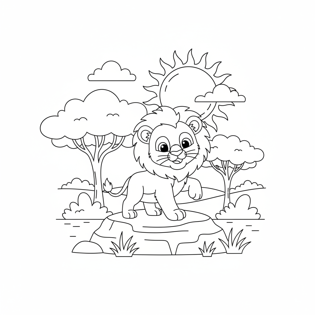 Coloriage simba coloriage 2