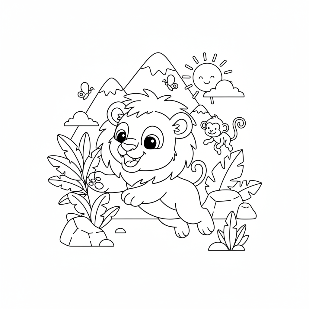 Coloriage simba coloriage 5